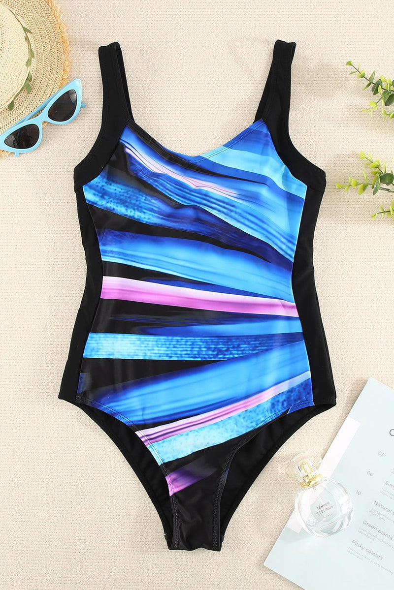 WBS Striped Sleeveless One-Piece Swimsuit-Swimsuit--[option4]-[option5]-[option6]-Womens-USA-Clothing-Boutique-Shop-Online-Clothes Minded
