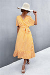 WBS Striped Tie Belt Midi Dress-Dresses-Yellow-S-[option4]-[option5]-[option6]-Womens-USA-Clothing-Boutique-Shop-Online-Clothes Minded